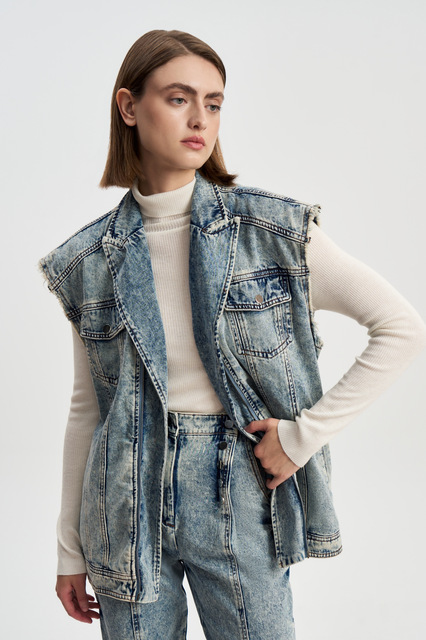 Джинсовый Жилет Варёнка