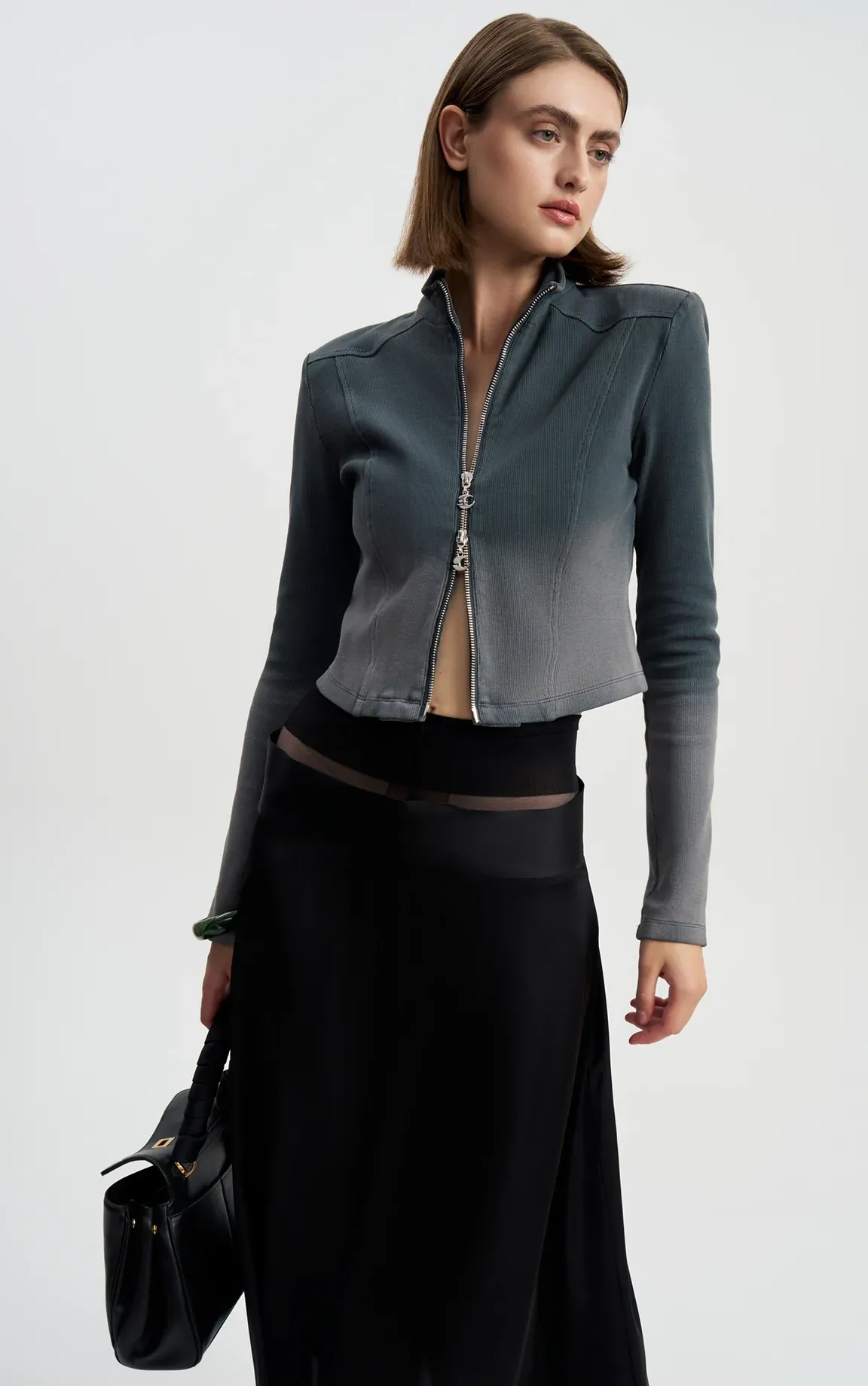 Юбка Черный Шелк 