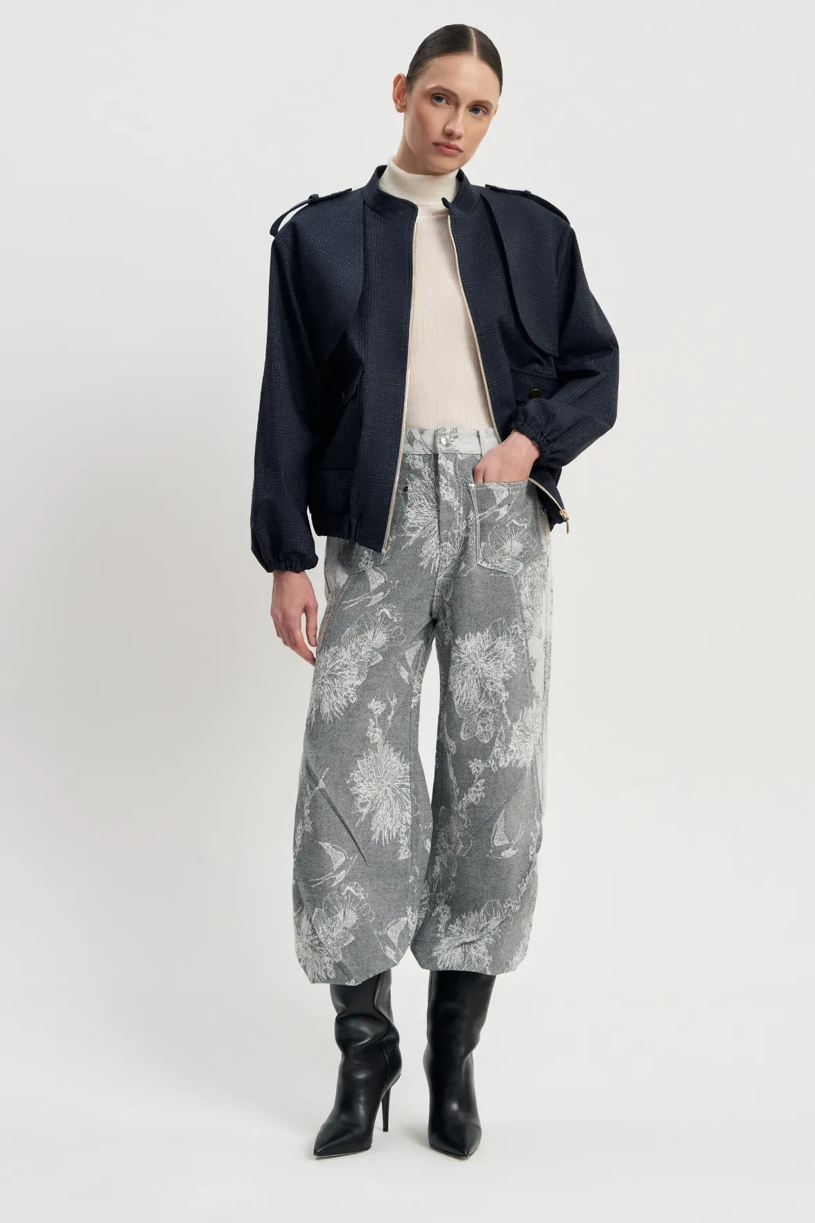 Бомбер серый Гриджо