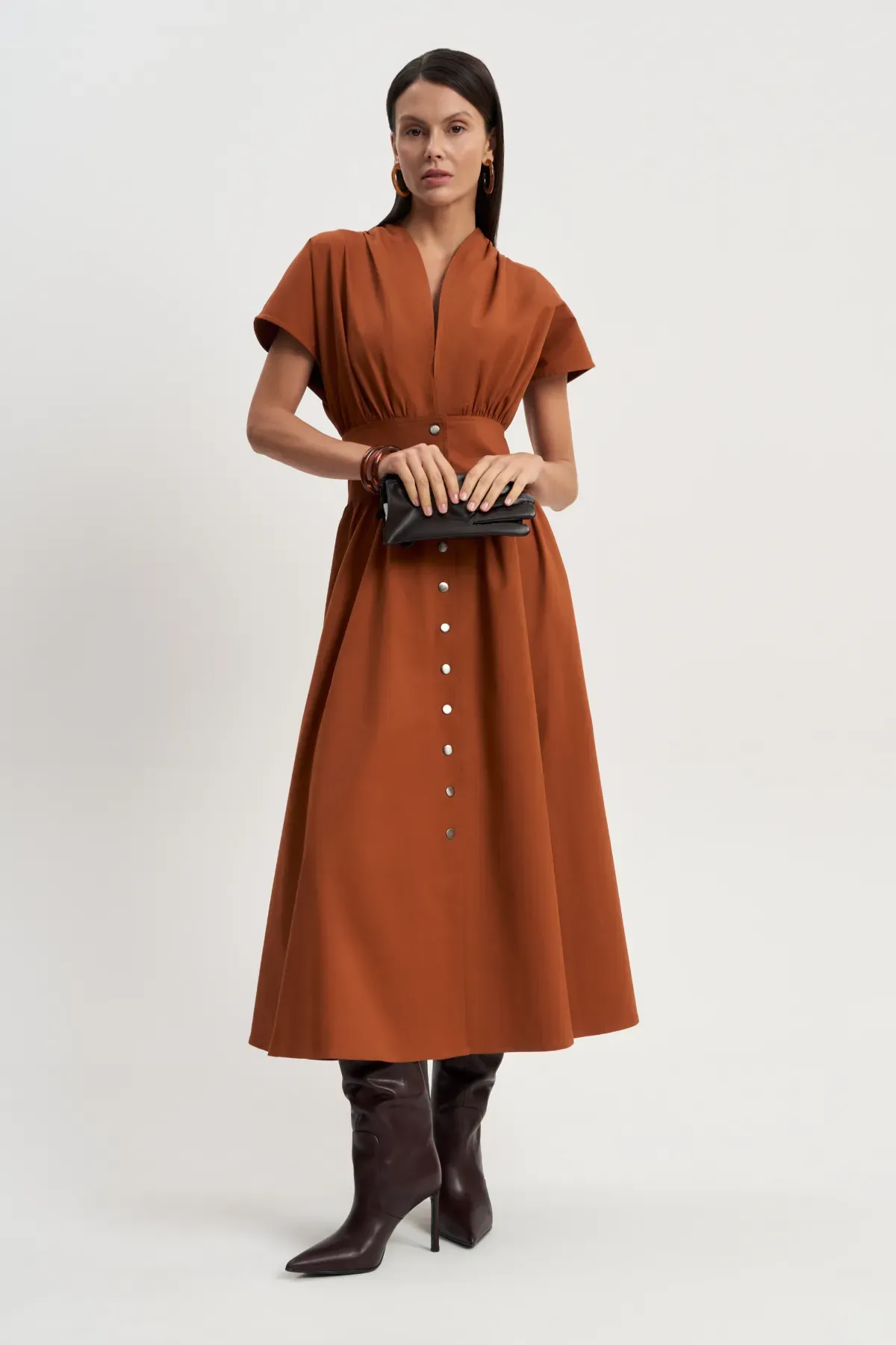 Платье Песочные часы (горчица)