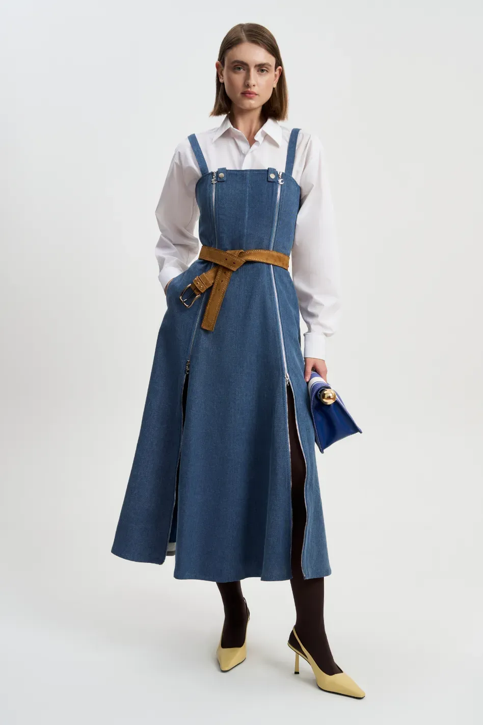 Джинсовый Сарафан Деним и Шелк