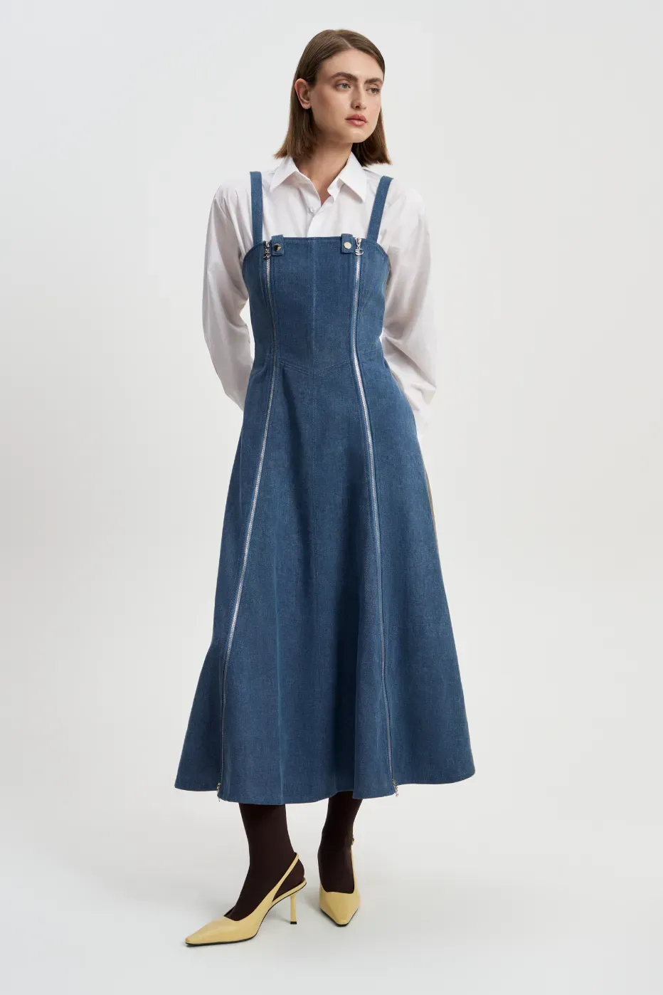 Джинсовый Сарафан Деним и Шелк