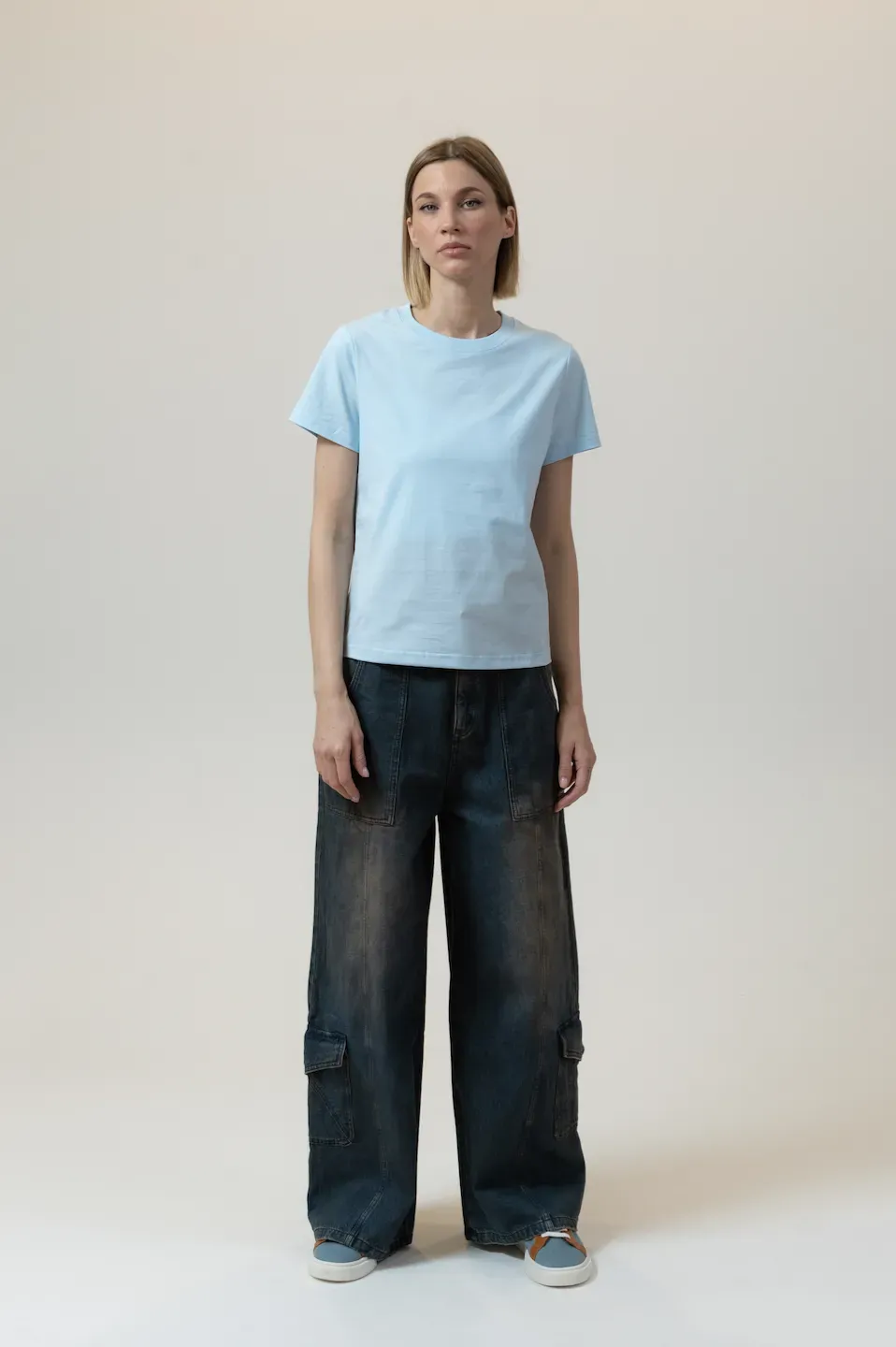 Футболка голубая