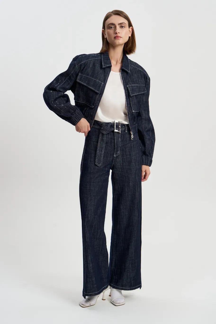 Джинсы Строчки