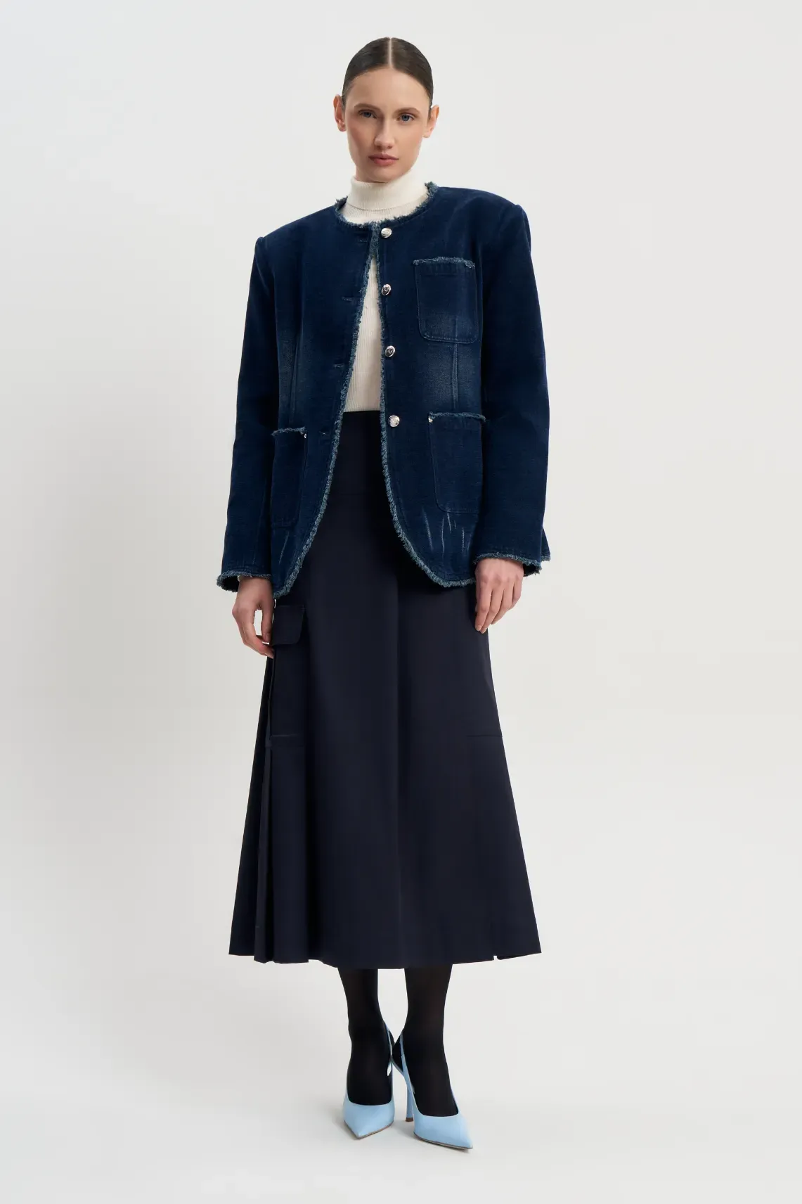 Жакет Круиз из джинсового бархата