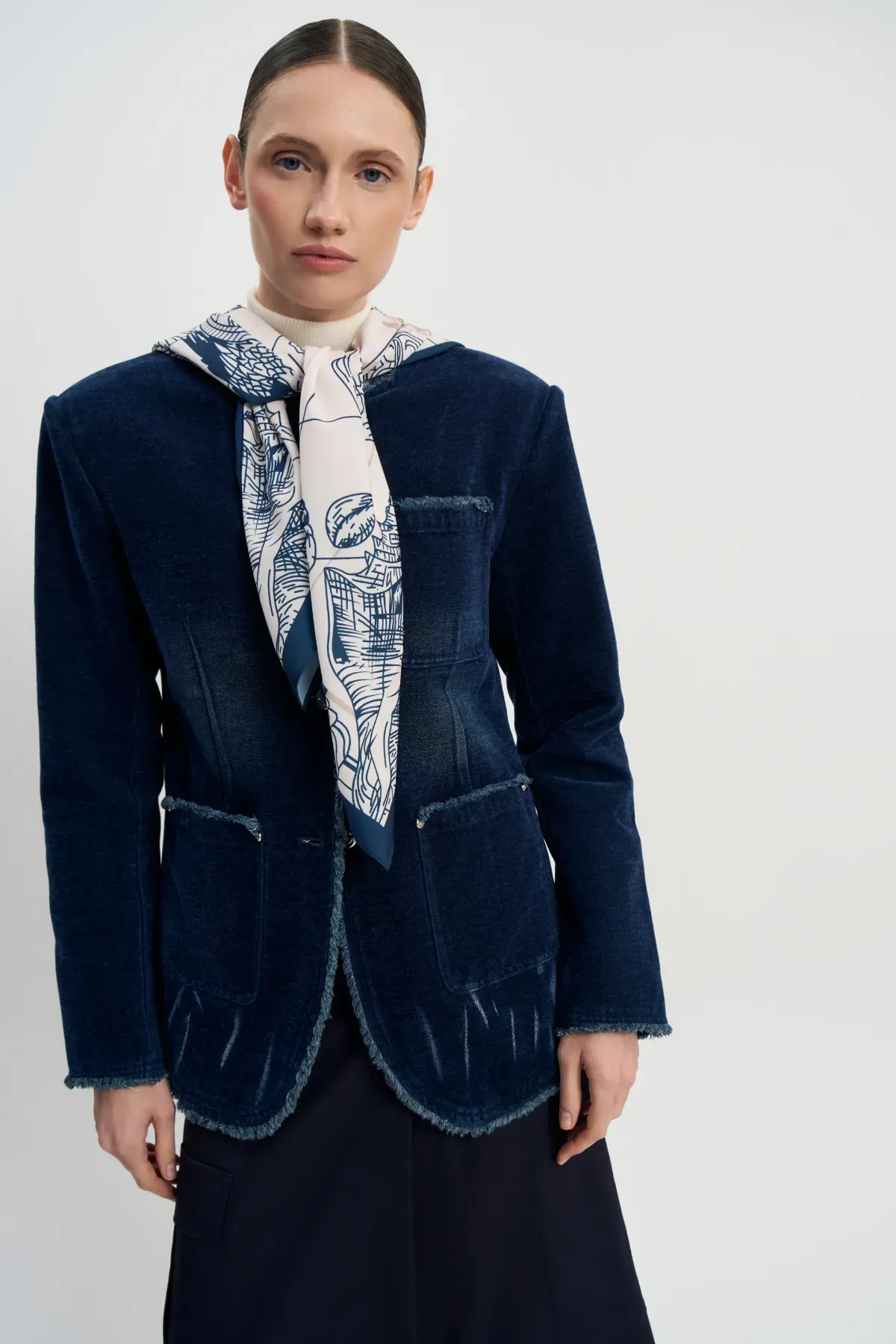 Жакет Круиз из джинсового бархата