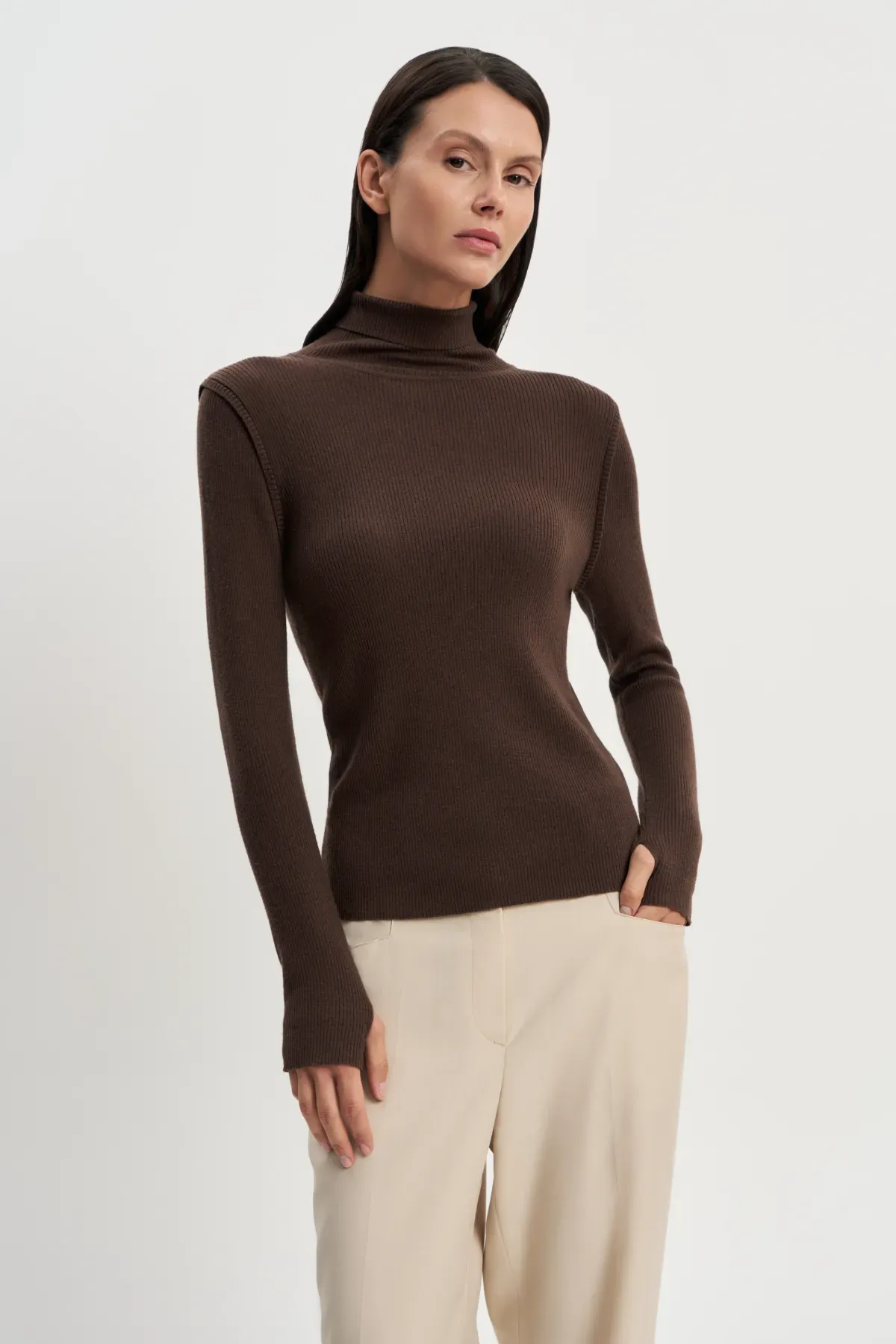 Водолазка коричневая