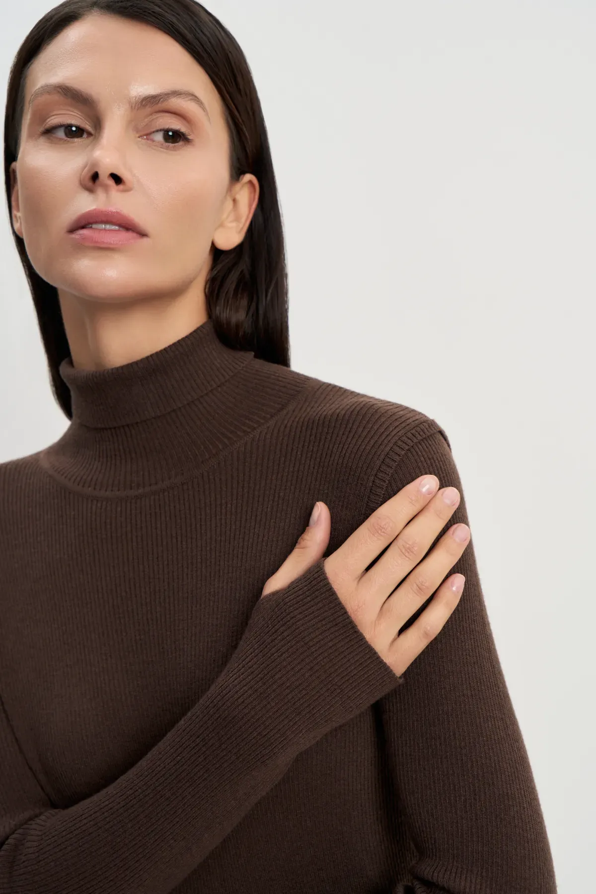 Водолазка коричневая