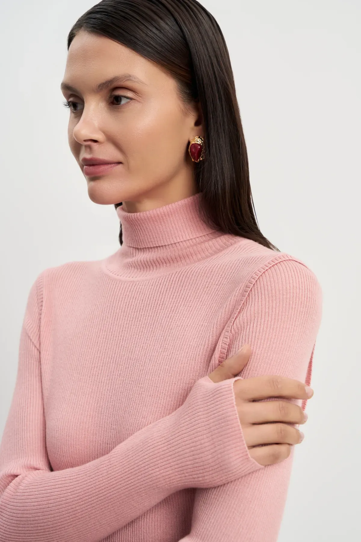 Водолазка розовая