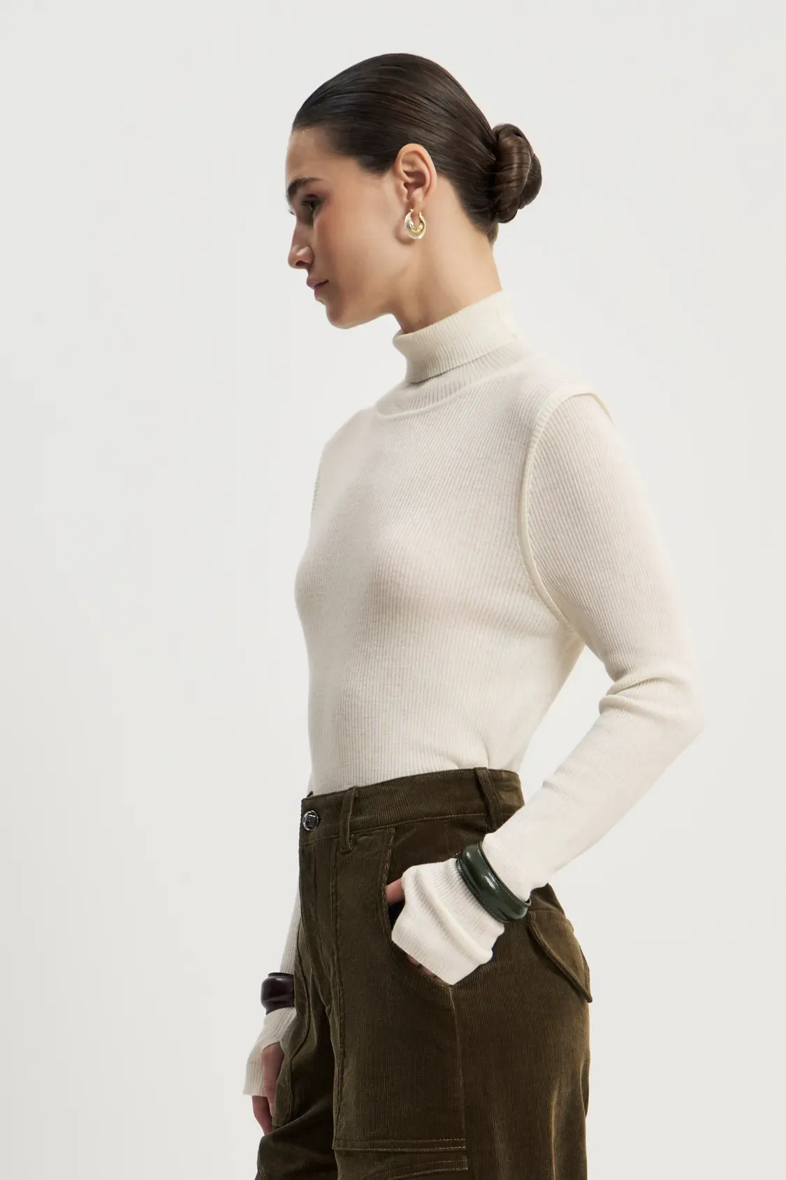 Водолазка белая