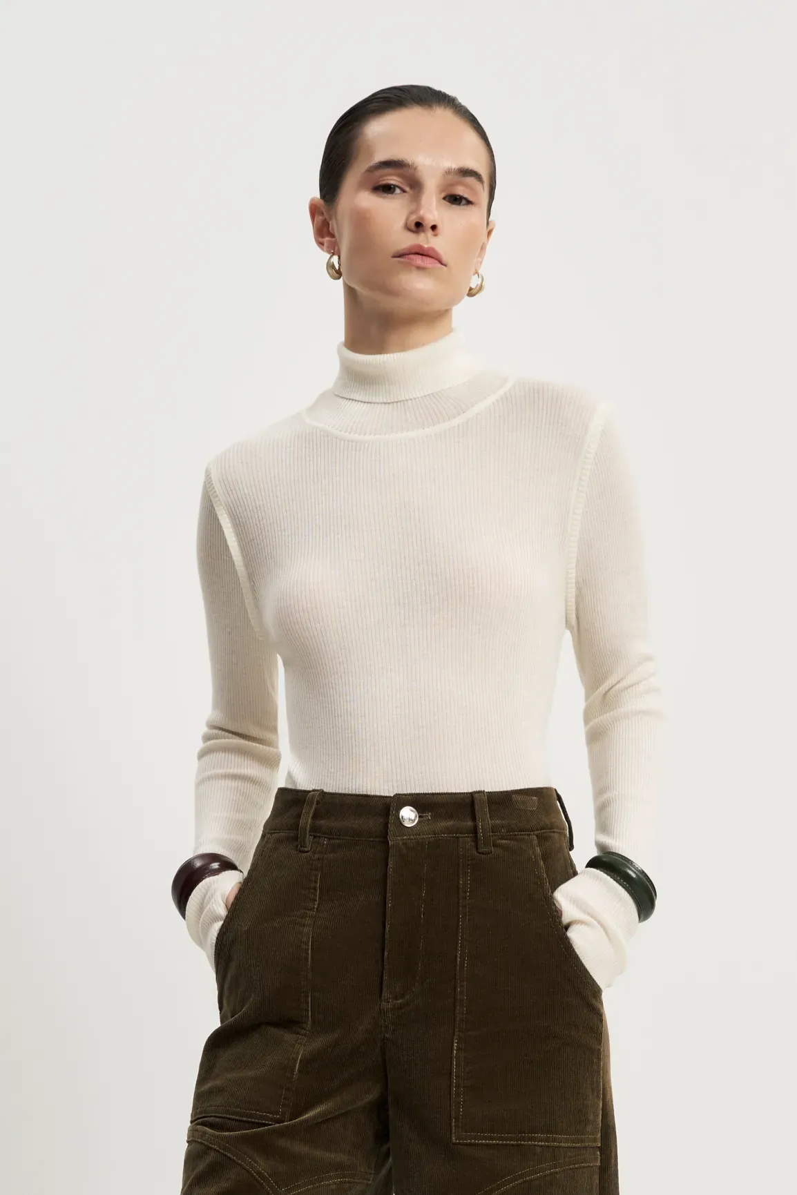 Водолазка белая