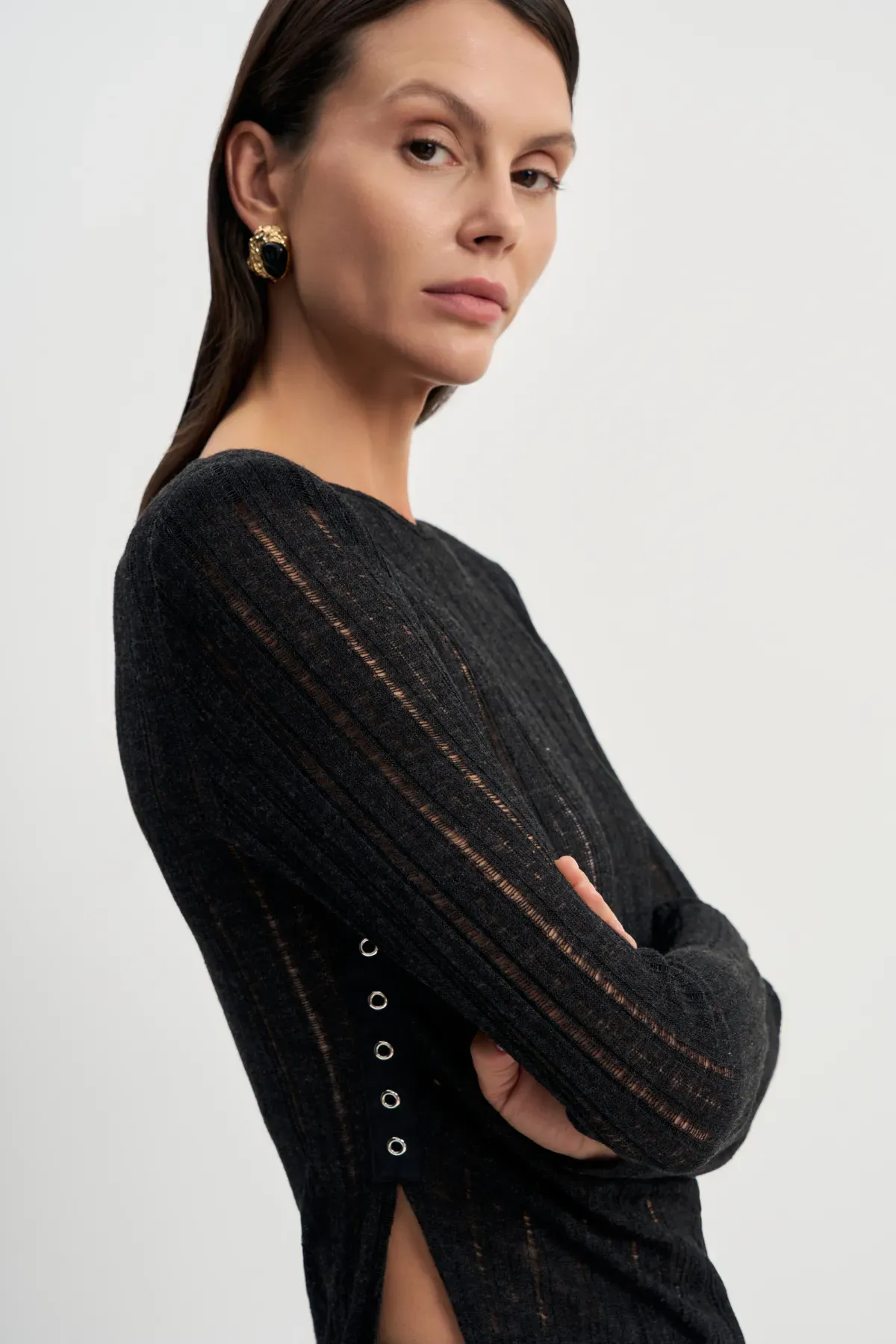 Джемпер Асимметрия (черный)