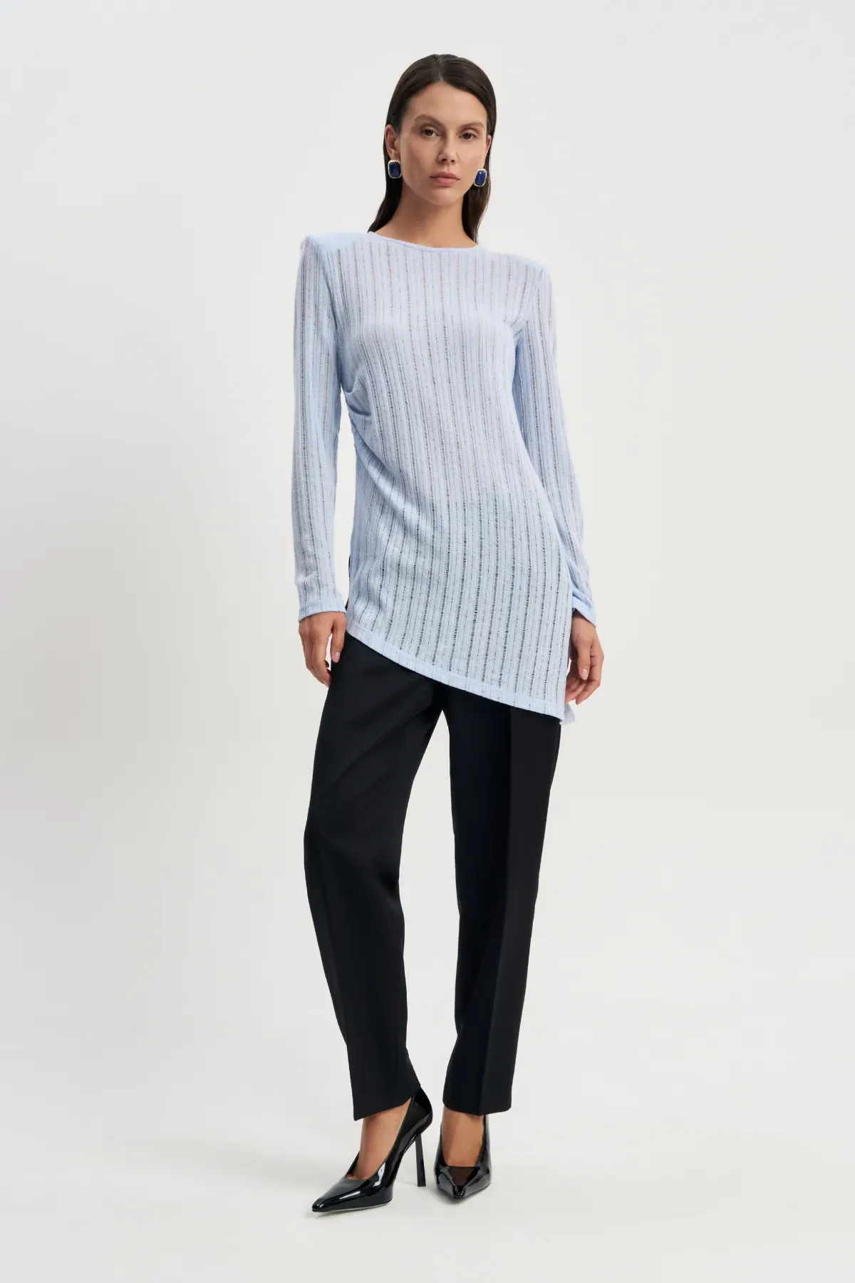 Джемпер Асимметрия (голубой)