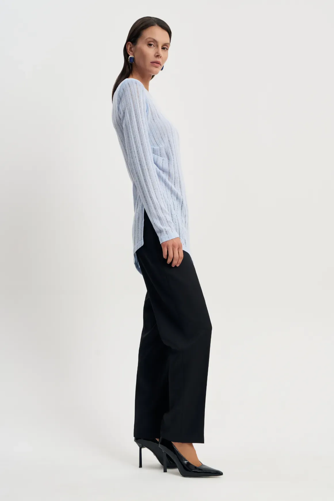 Джемпер Асимметрия (голубой)