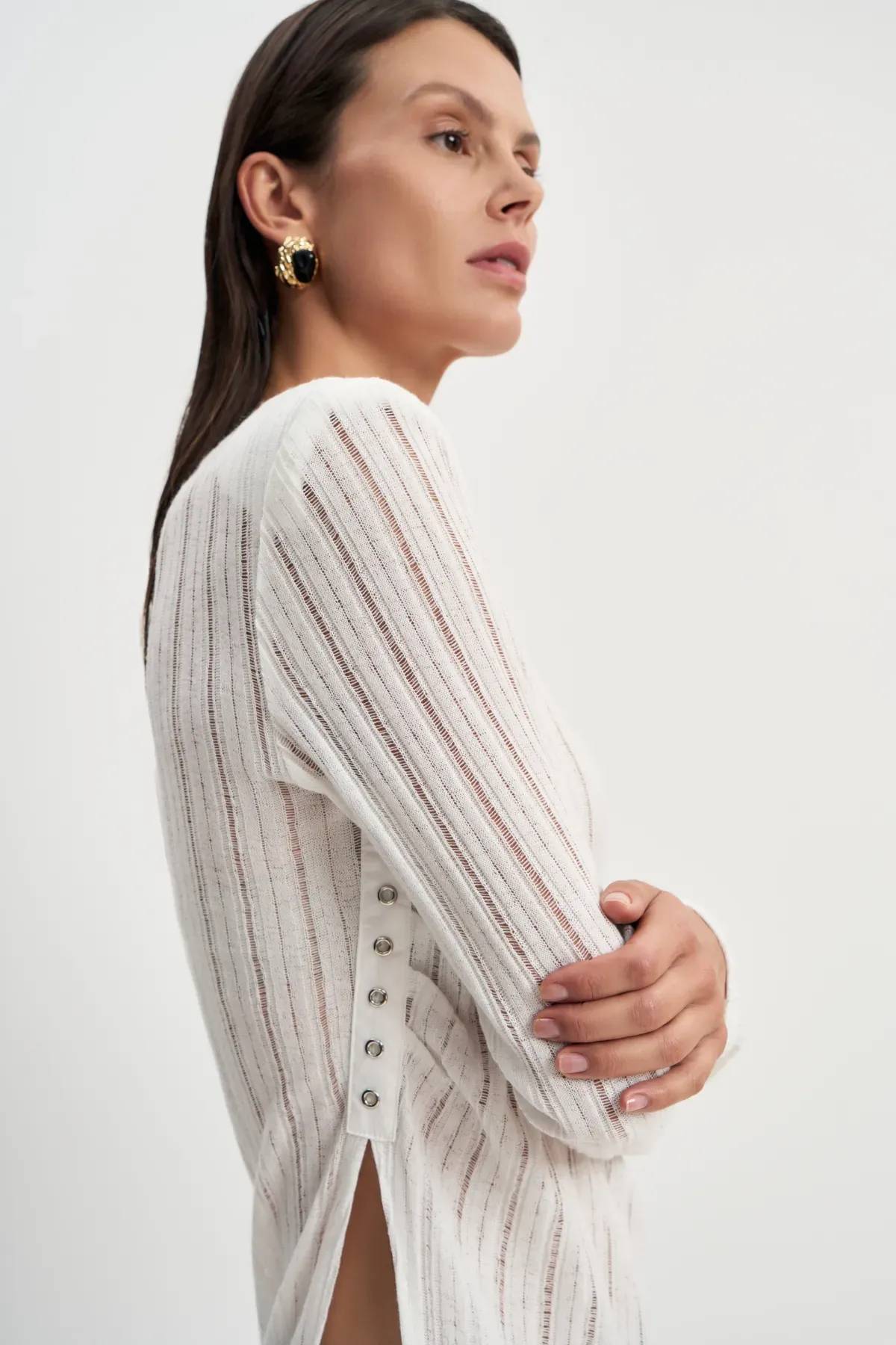 Джемпер Асимметрия (белый)