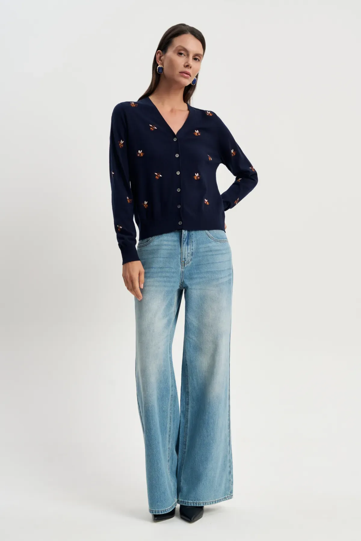 Кардиган «Пчелки» синий