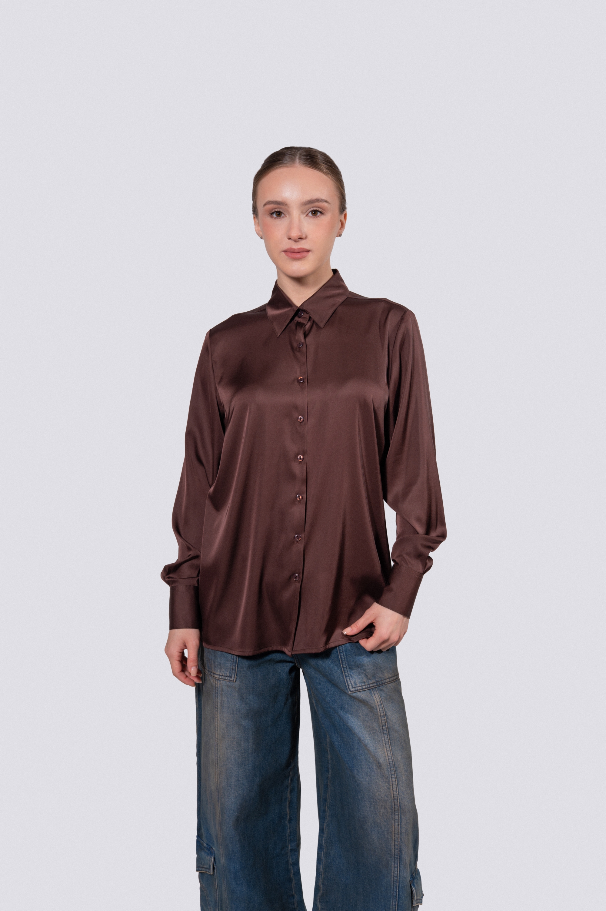 Блузка Classic (коричневая)