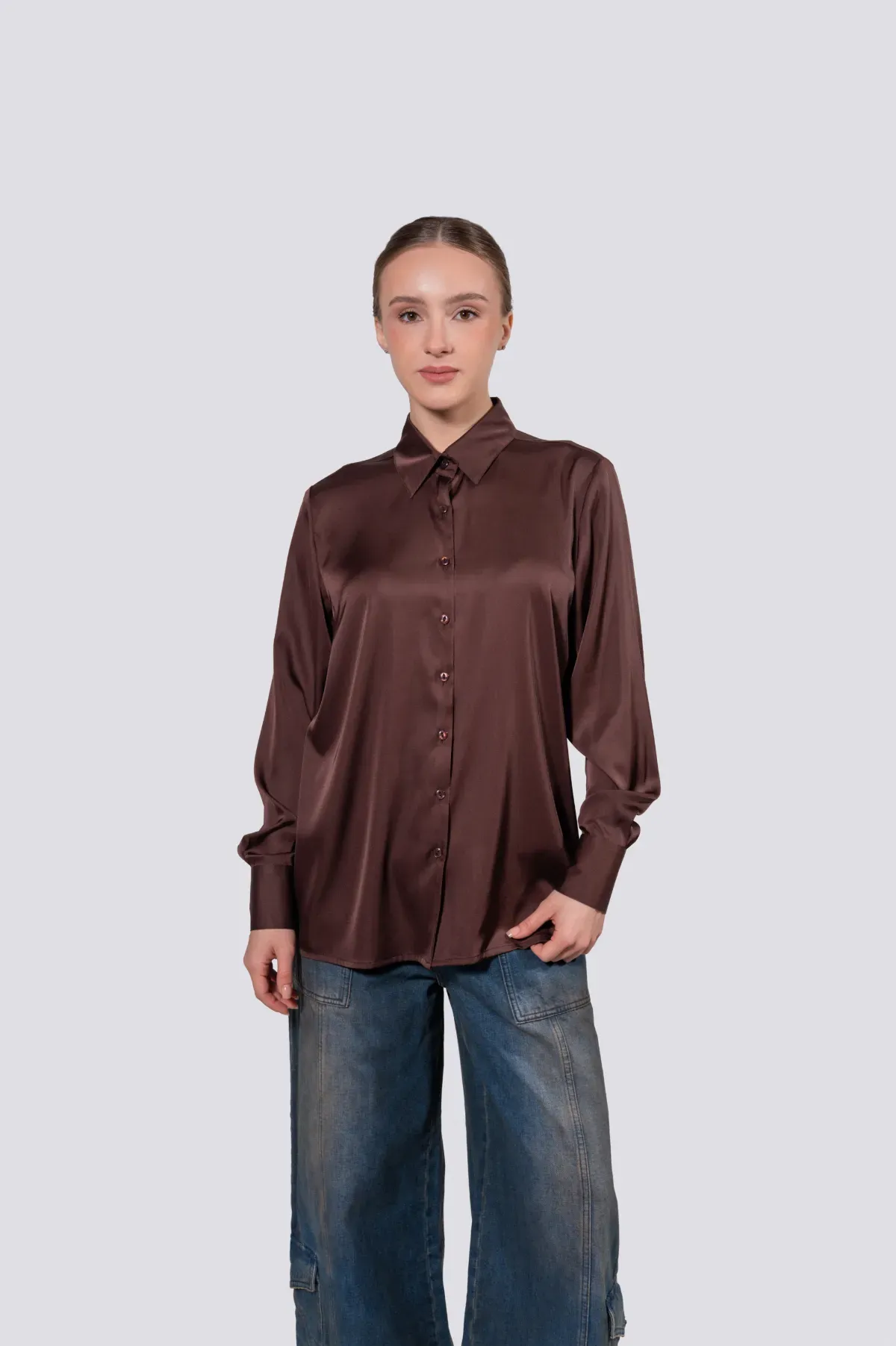 Блузка Classic (коричневая)
